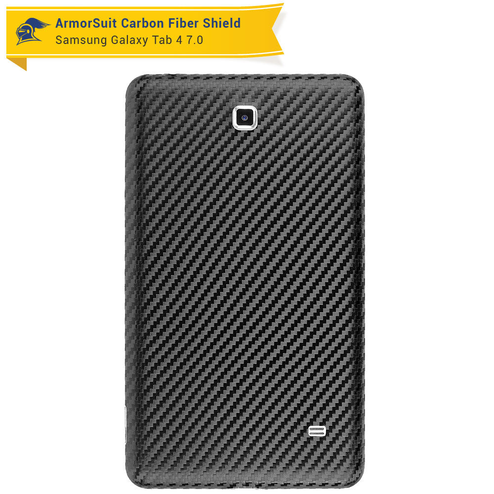 Samsung Galaxy Tab 4 7.0 Screen Protector + Black Carbon Fiber Film Protector