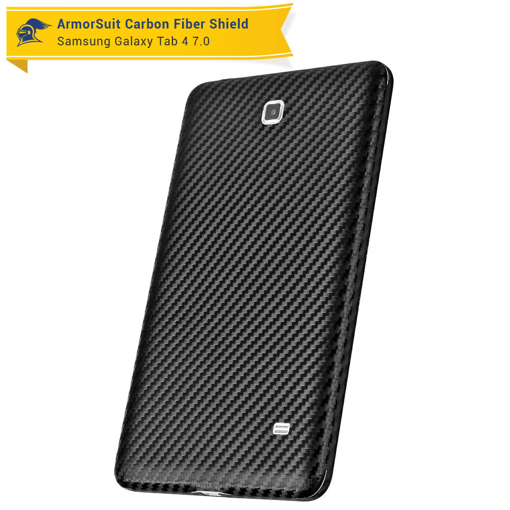 Samsung Galaxy Tab 4 7.0 Screen Protector + Black Carbon Fiber Film Protector