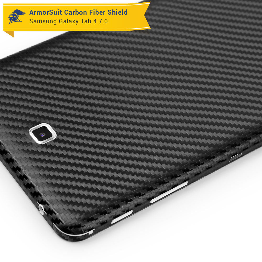 Samsung Galaxy Tab 4 7.0 Screen Protector + Black Carbon Fiber Film Protector