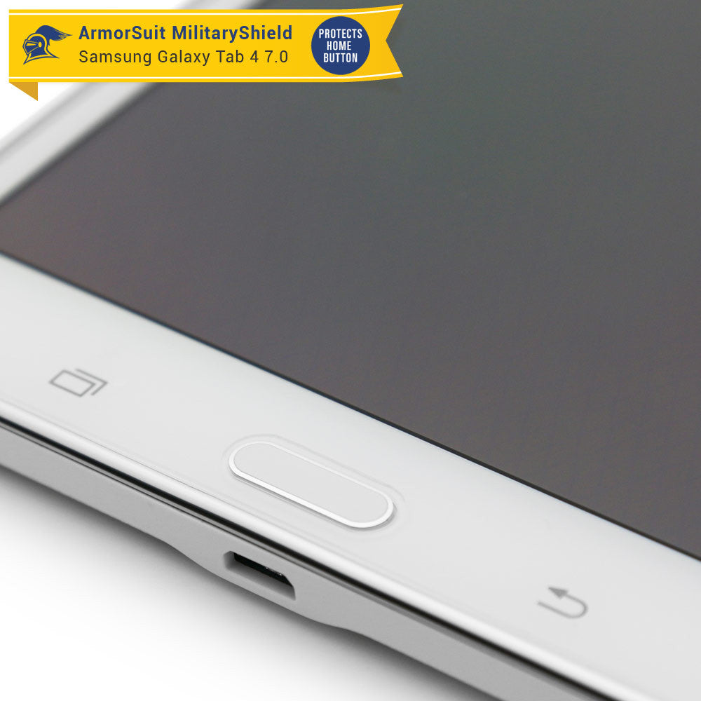 Samsung Galaxy Tab 4 7.0 Screen Protector + White Carbon Fiber Film Protector