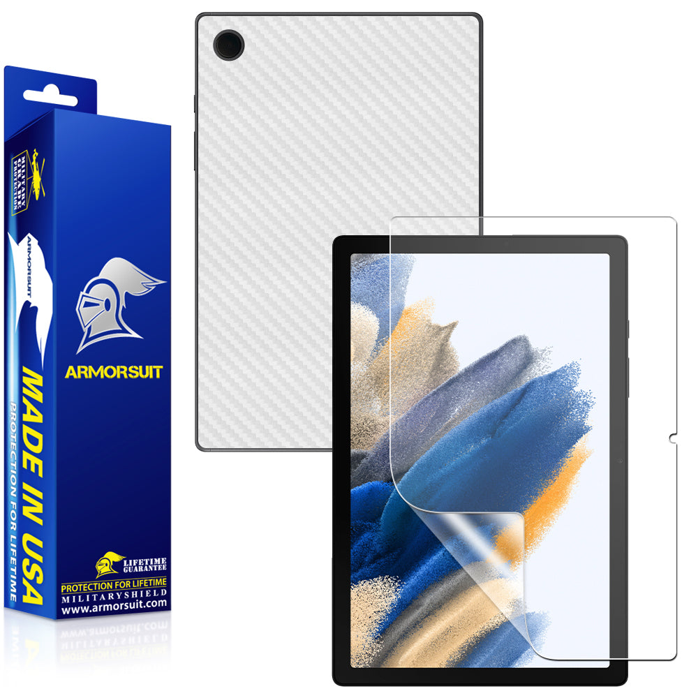 Samsung Galaxy Tab A8 10.5" (2022) White-Carbon Fiber Skin