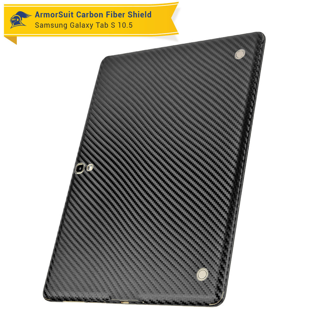 Samsung Galaxy Tab S 10.5 Screen Protector + Black Carbon Fiber Film Protector
