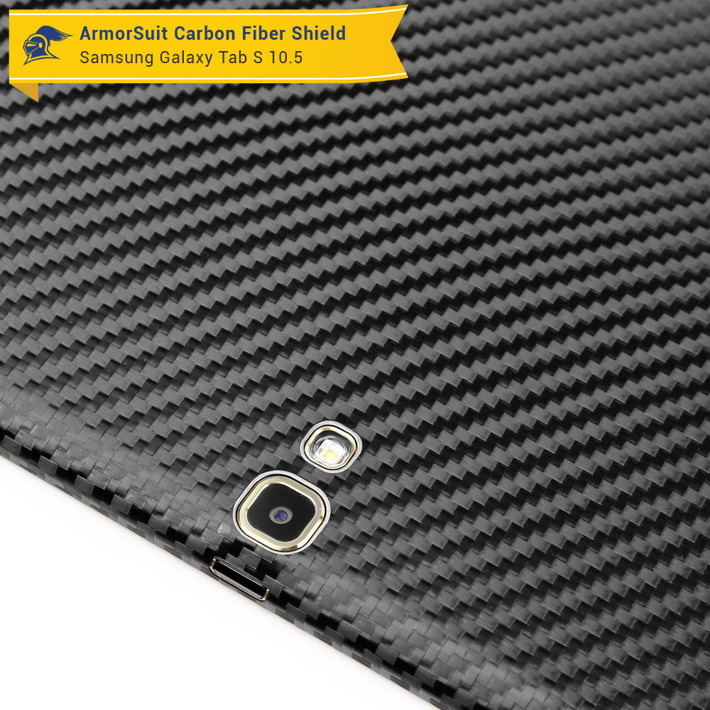 Samsung Galaxy Tab S 10.5 Screen Protector + Black Carbon Fiber Film Protector