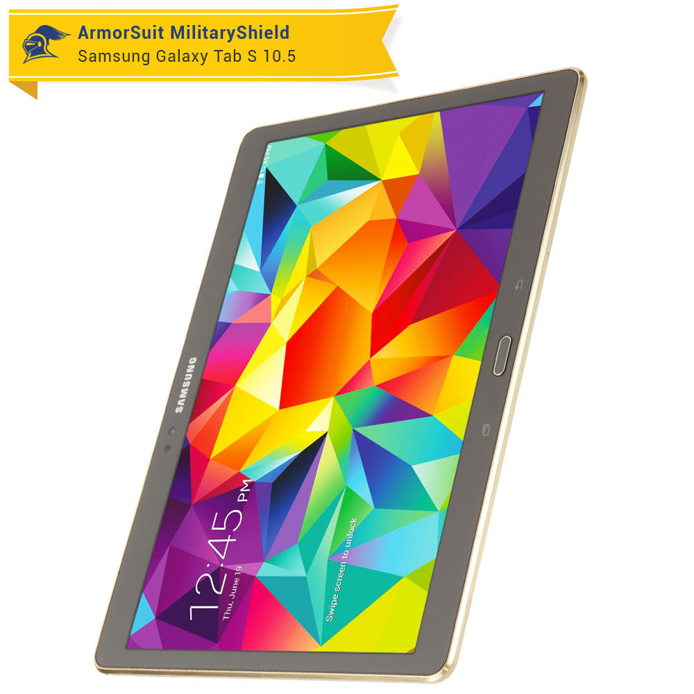Samsung Galaxy Tab S 10.5 Screen Protector + Black Carbon Fiber Film Protector