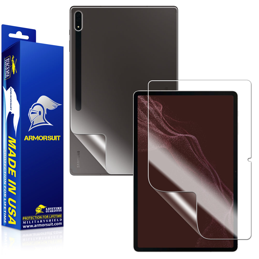 Armorsuit MilitaryShield Full-Body Film + HD Clear Screen Protector Designed for Samsung Tab S8 (2022) - Anti-Bubble Film