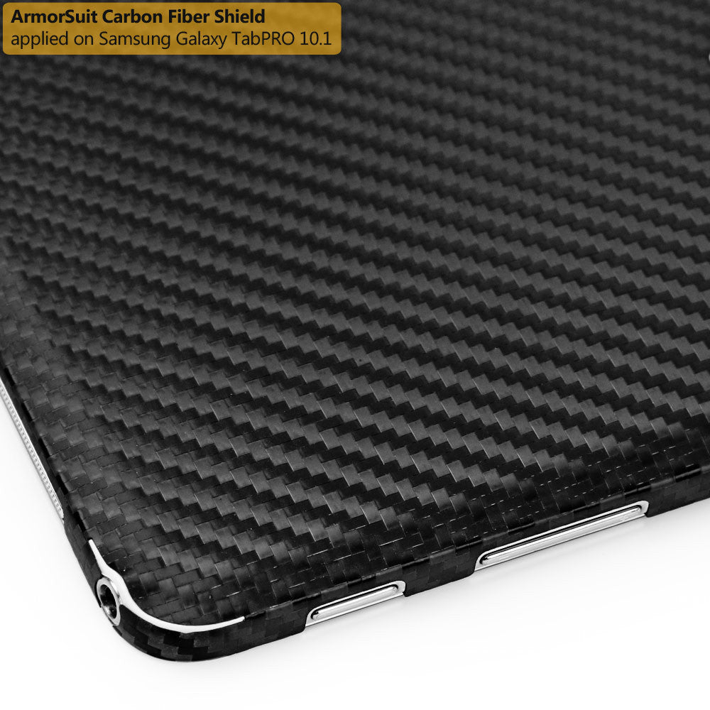 Samsung Galaxy TabPRO 10.1" Screen Protector + Black Carbon Fiber Film Protector