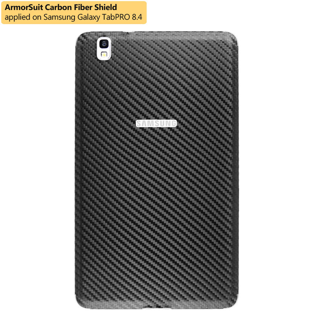 Samsung Galaxy TabPRO 8.4" (Wi-Fi) Screen Protector + Black Carbon Fiber Film Protector
