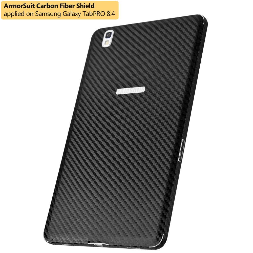Samsung Galaxy TabPRO 8.4" (Wi-Fi) Screen Protector + Black Carbon Fiber Film Protector