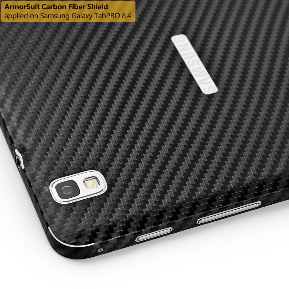 Samsung Galaxy TabPRO 8.4" (Wi-Fi) Screen Protector + Black Carbon Fiber Film Protector