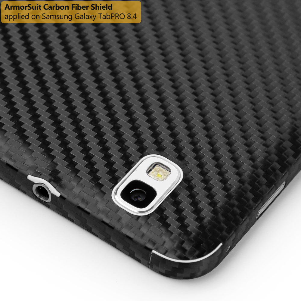 Samsung Galaxy TabPRO 8.4" (Wi-Fi) Screen Protector + Black Carbon Fiber Film Protector