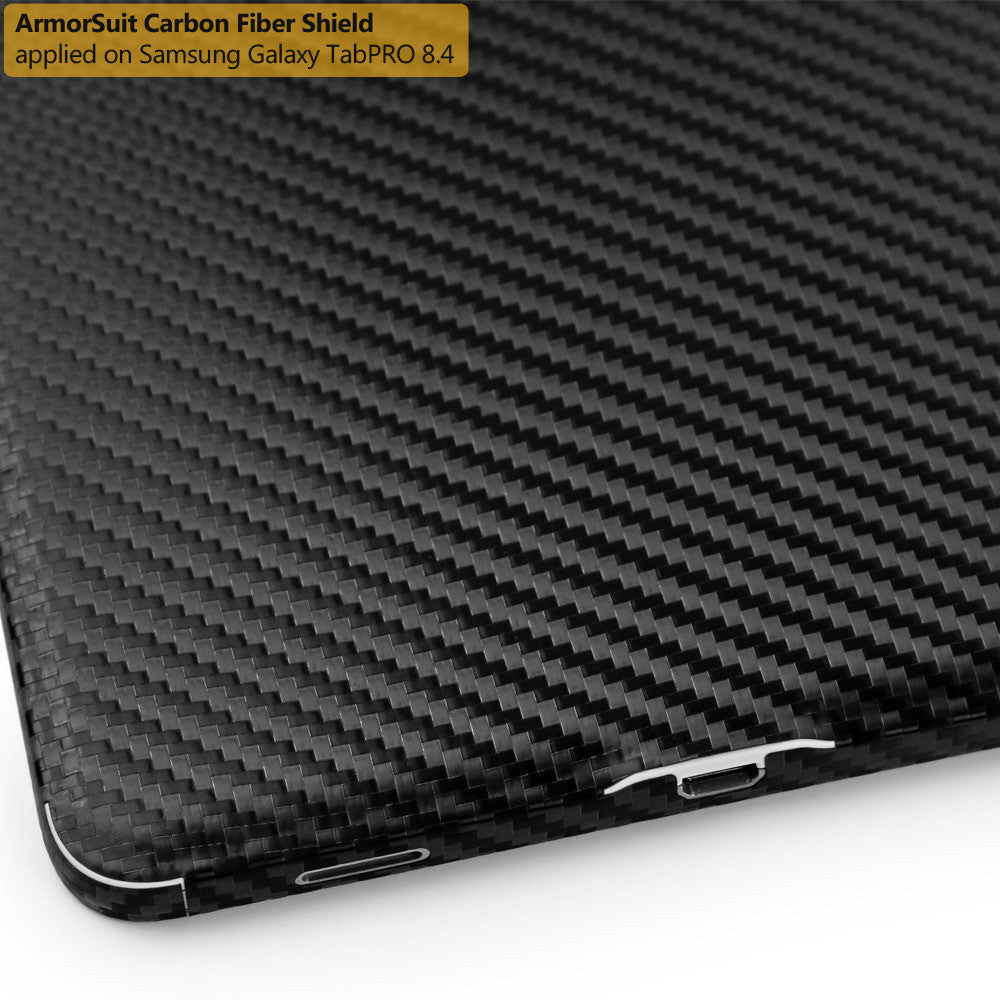 Samsung Galaxy TabPRO 8.4" (Wi-Fi) Screen Protector + Black Carbon Fiber Film Protector