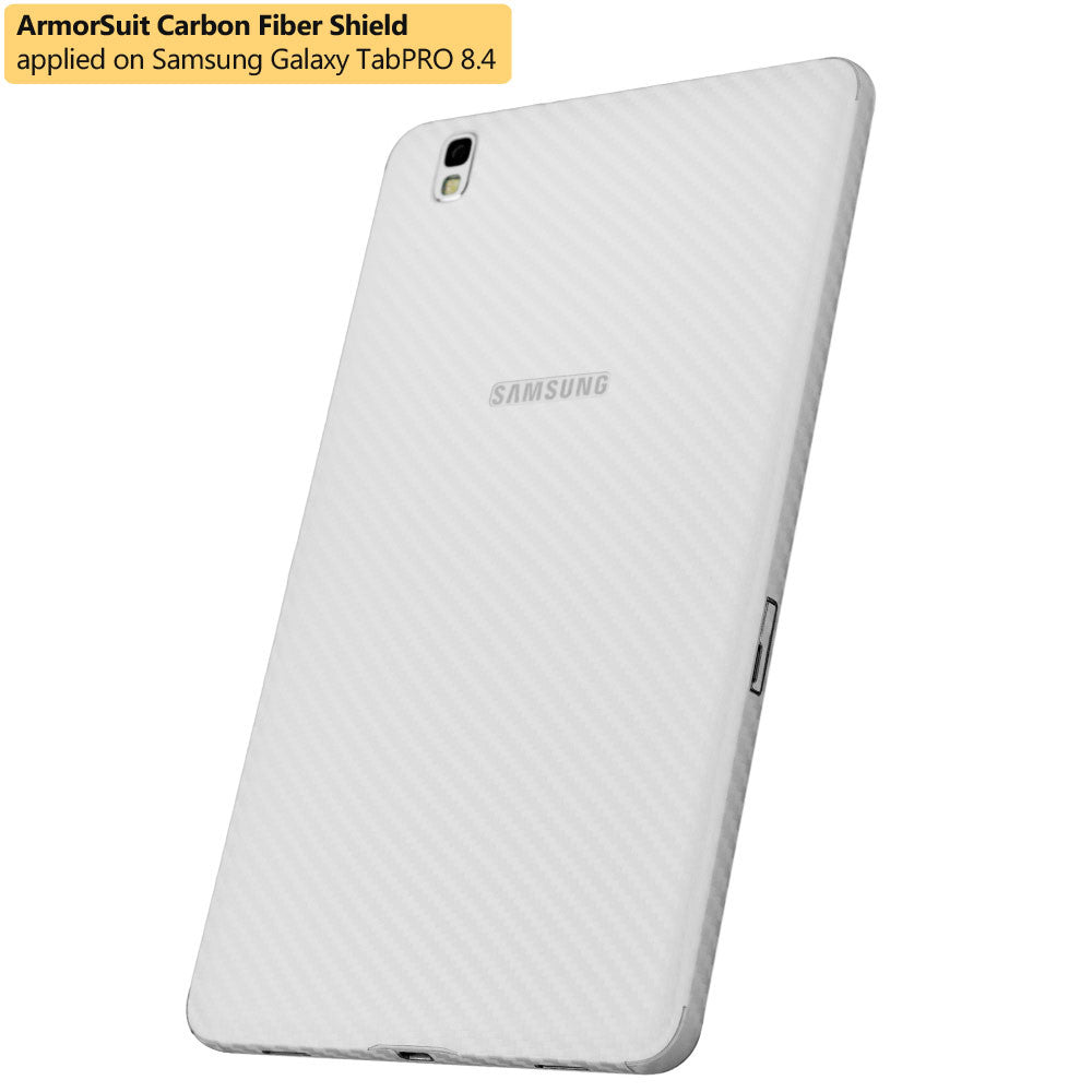 Samsung Galaxy TabPRO 8.4" (Wi-Fi) Screen Protector + White Carbon Fiber Film Protector