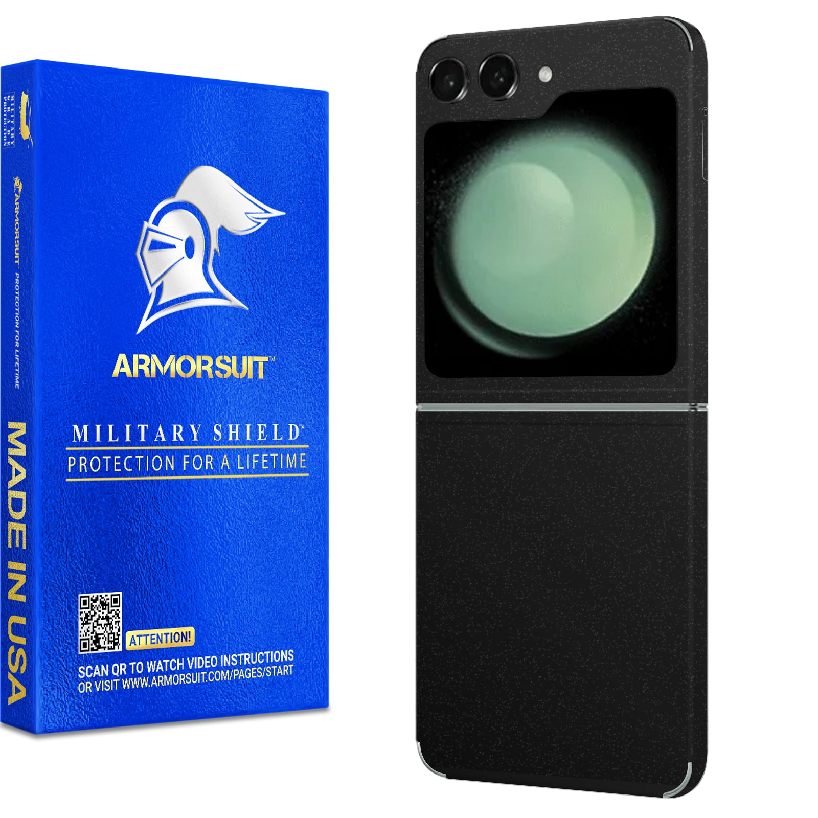 [2 Pack] Armorsuit MilitaryShield Vinyl Skin Wrap Designed for Samsung Galaxy Z Flip 5 (2023)