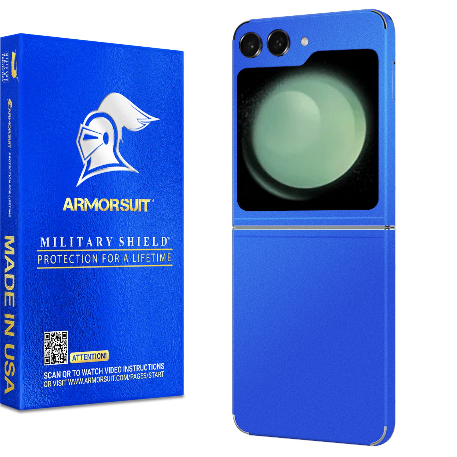 [2 Pack] Armorsuit MilitaryShield Vinyl Skin Wrap Designed for Samsung Galaxy Z Flip 5 (2023)