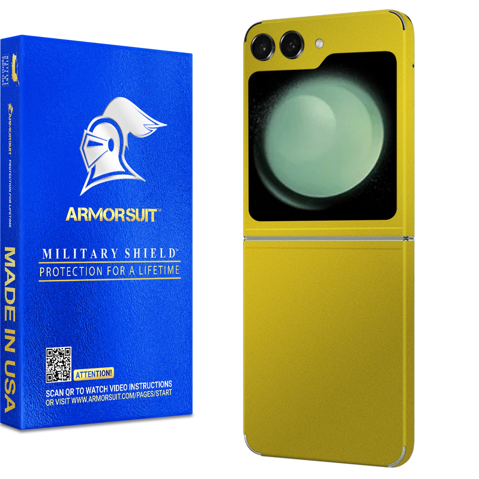 [2 Pack] Armorsuit MilitaryShield Vinyl Skin Wrap Designed for Samsung Galaxy Z Flip 5 (2023)