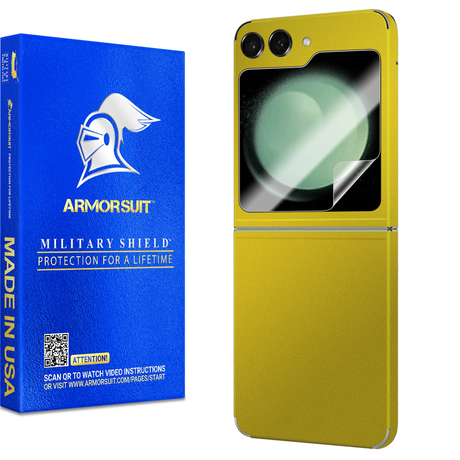[2 Pack] Armorsuit MilitaryShield Vinyl Skin Wrap Designed for Samsung Galaxy Z Flip 5 (2023)