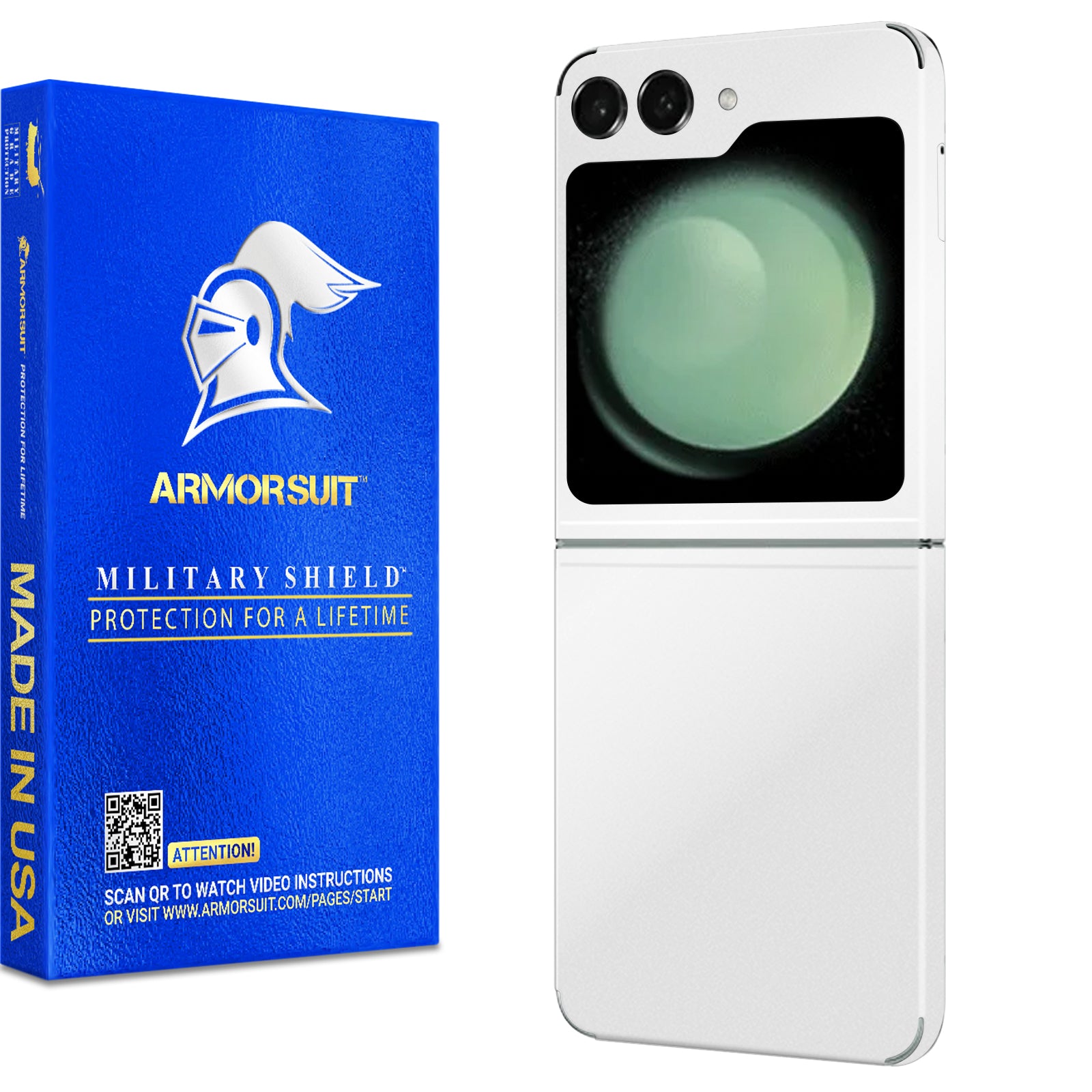 [2 Pack] Armorsuit MilitaryShield Vinyl Skin Wrap Designed for Samsung Galaxy Z Flip 5 (2023)