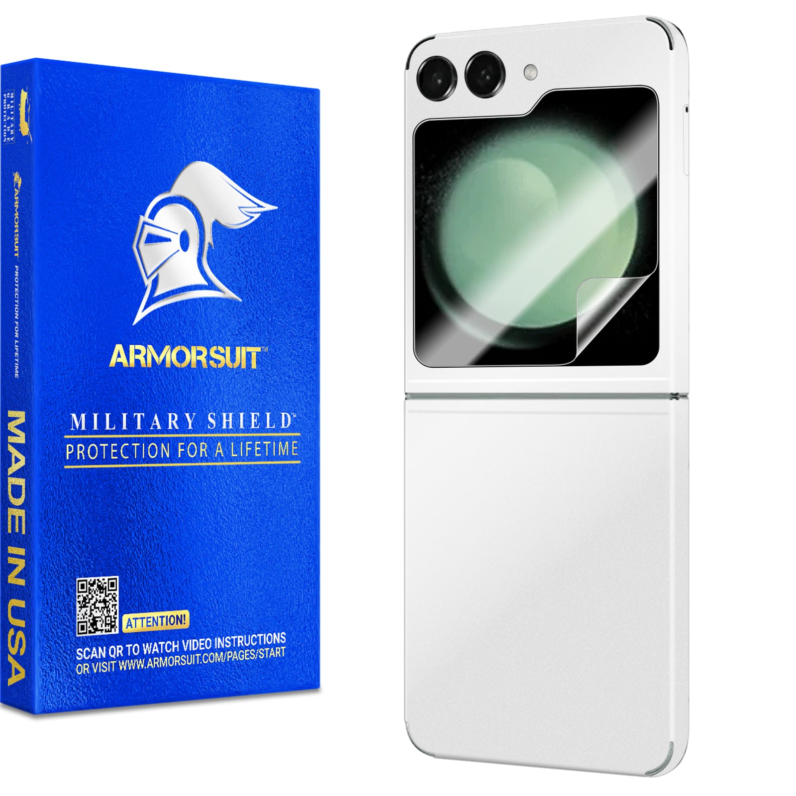 [2 Pack] Armorsuit MilitaryShield Vinyl Skin Wrap Designed for Samsung Galaxy Z Flip 5 (2023)