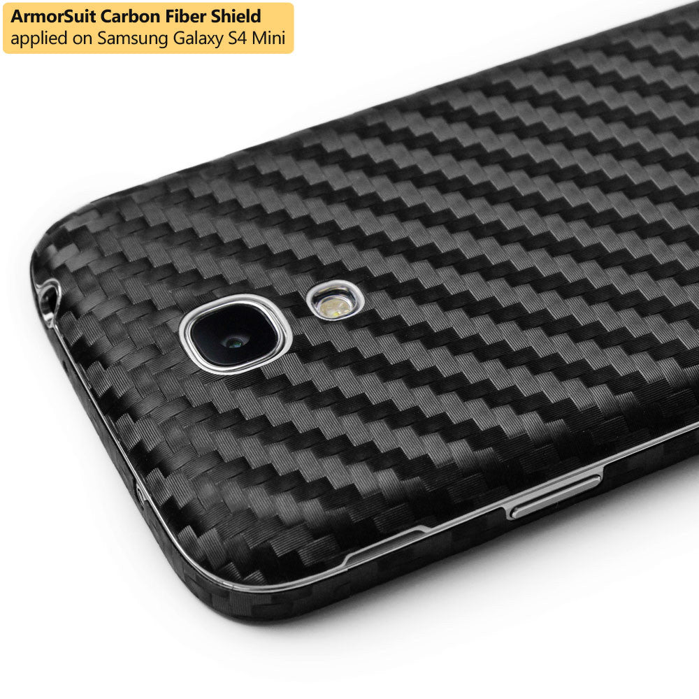 Samsung Galaxy S4 Mini Screen Protector + Carbon Fiber Film Protector