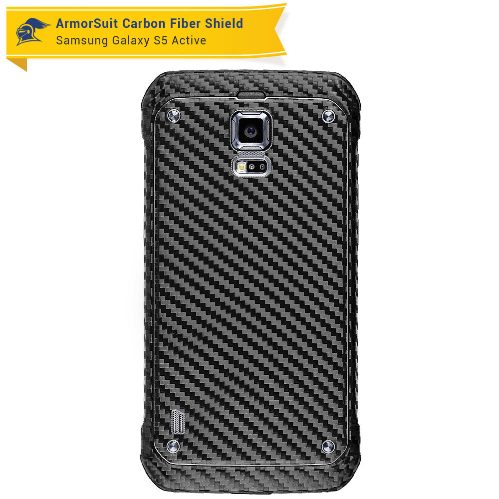 Samsung Galaxy S5 Active Screen Protector + Carbon Fiber Film Protector
