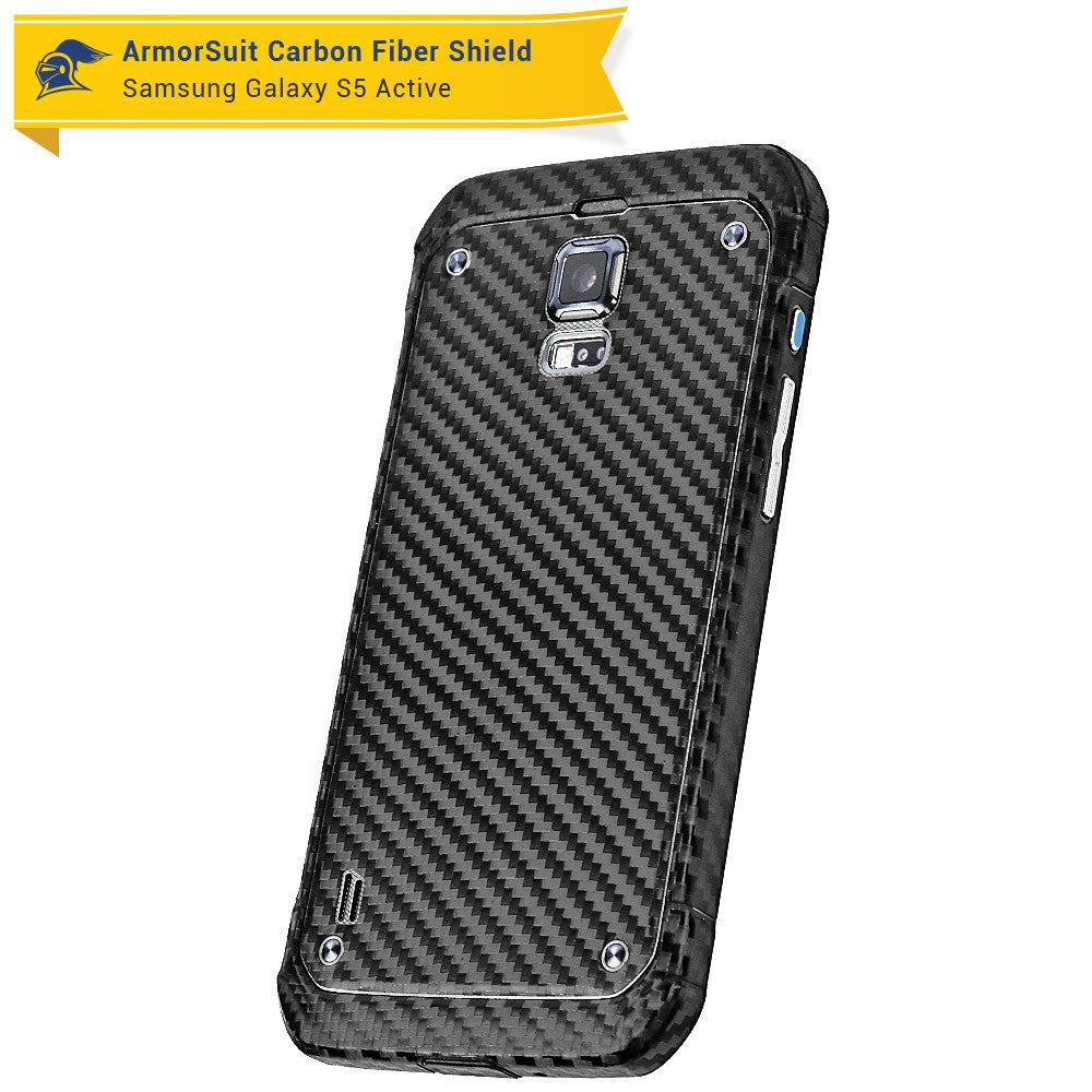 Samsung Galaxy S5 Active Screen Protector + Carbon Fiber Film Protector