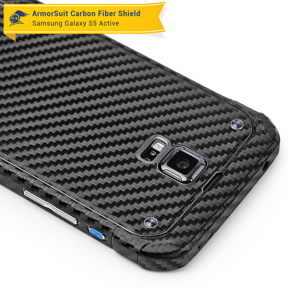 Samsung Galaxy S5 Active Screen Protector + Carbon Fiber Film Protector