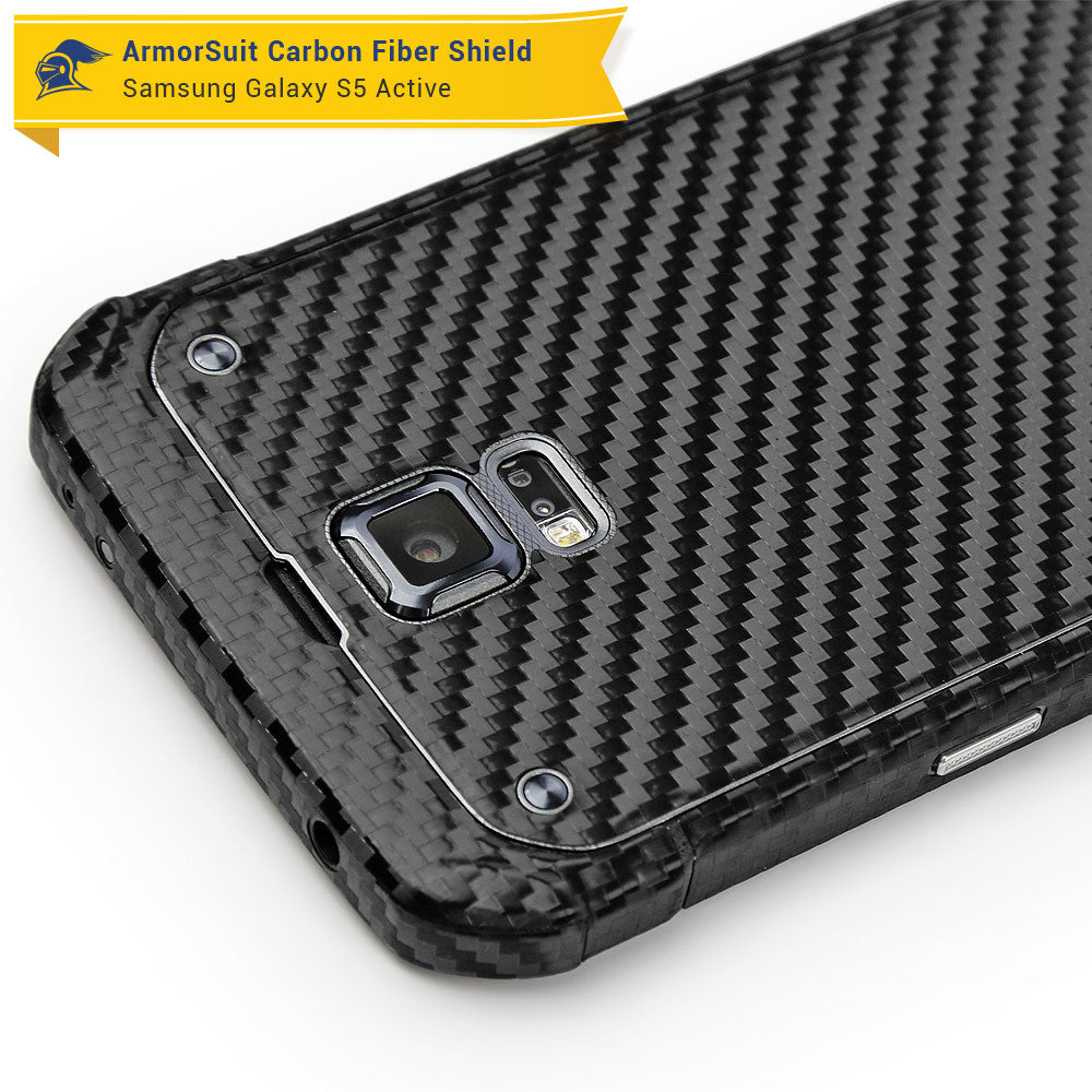 Samsung Galaxy S5 Active Screen Protector + Carbon Fiber Film Protector