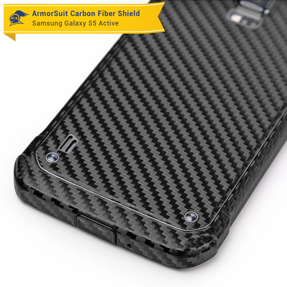 Samsung Galaxy S5 Active Screen Protector + Carbon Fiber Film Protector