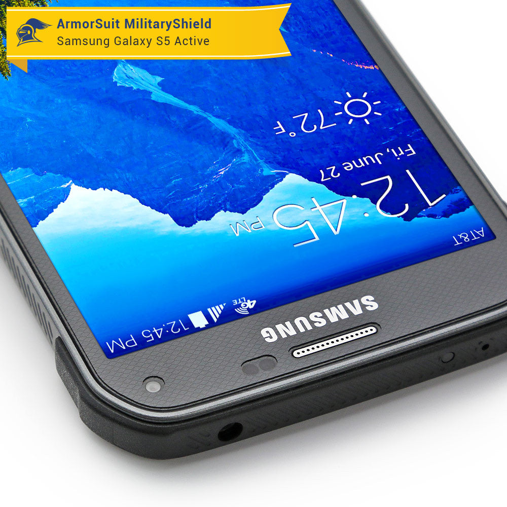 Samsung Galaxy S5 Active Screen Protector + Carbon Fiber Film Protector
