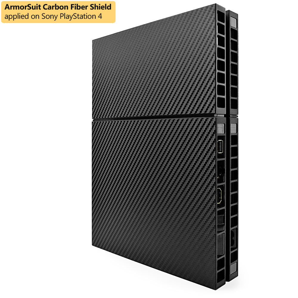Sony PlayStation 4 PS4 Black Carbon Fiber Film Protector