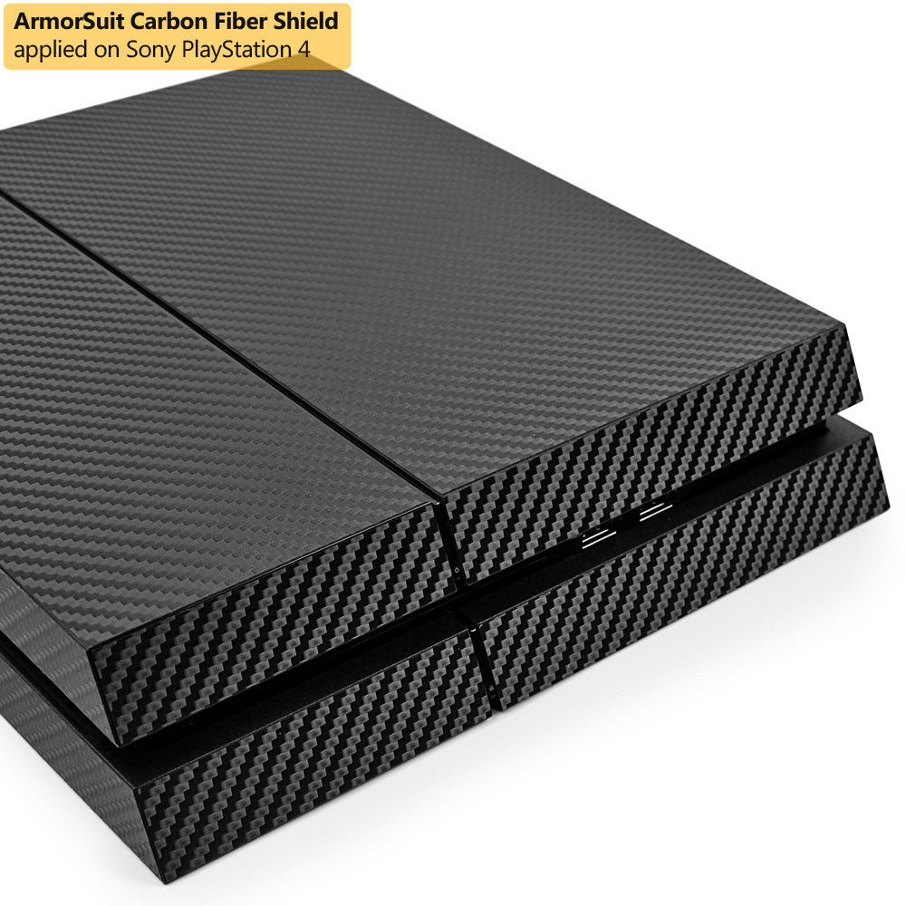Sony PlayStation 4 PS4 Black Carbon Fiber Film Protector