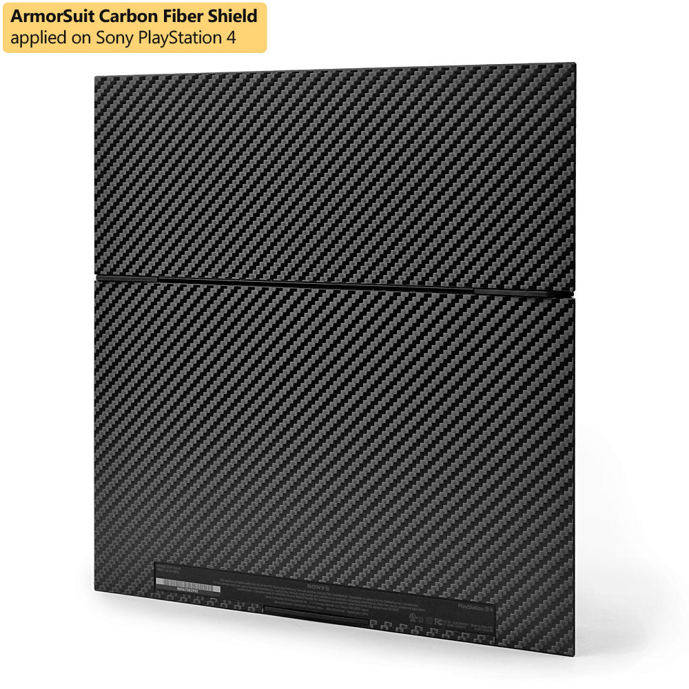 Sony PlayStation 4 PS4 Black Carbon Fiber Film Protector