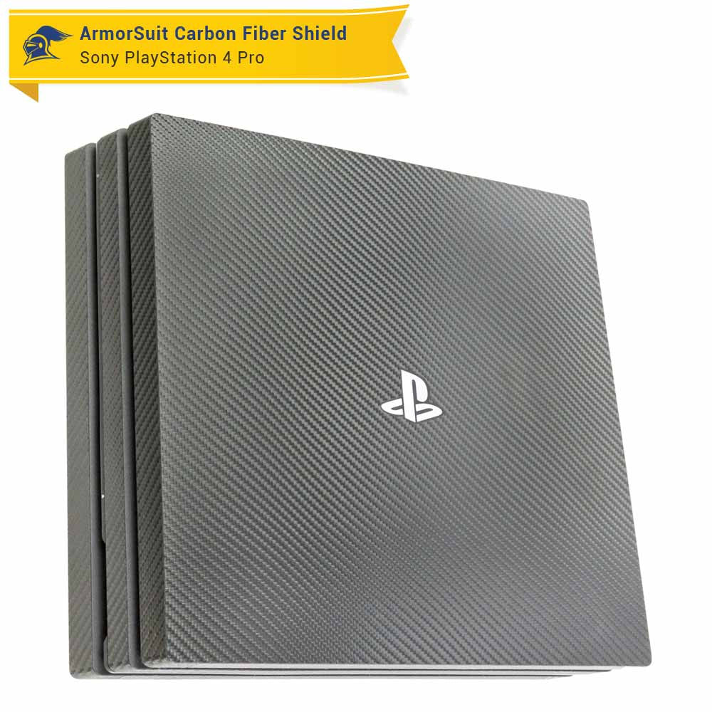Sony PlayStation 4 PS4 Pro Black Carbon Fiber Film Protector
