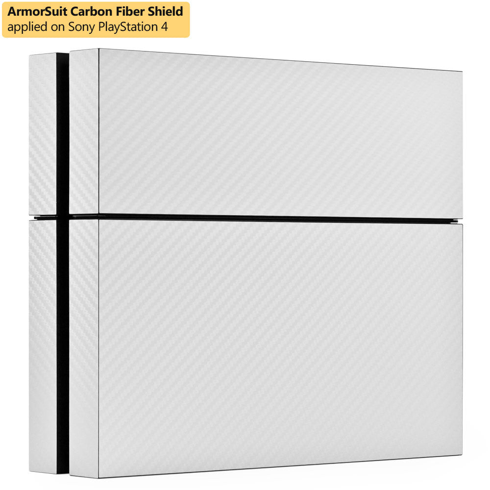 Sony PlayStation 4 PS4 White Carbon Fiber Film Protector