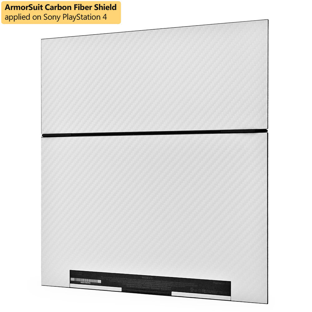 Sony PlayStation 4 PS4 White Carbon Fiber Film Protector