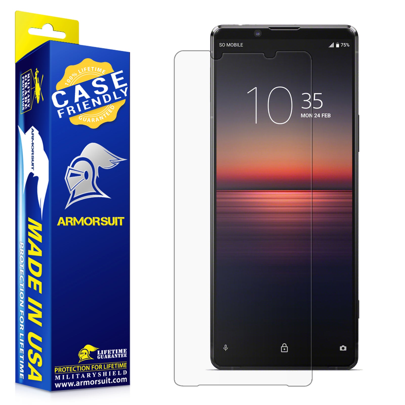 [2-Pack] Sony Xperia 1 II (2020) Anti-Glare Case Friendly Film Matte