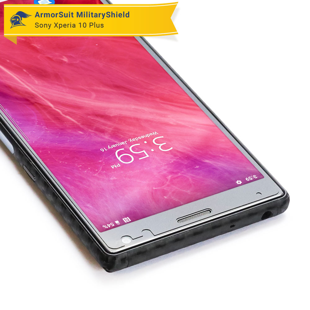 [2-Pack] Sony Xperia 10 Plus Case Friendly Screen Protector