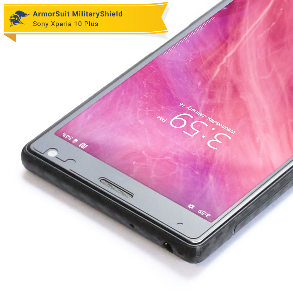 [2-Pack] Sony Xperia 10 Plus Case Friendly Screen Protector
