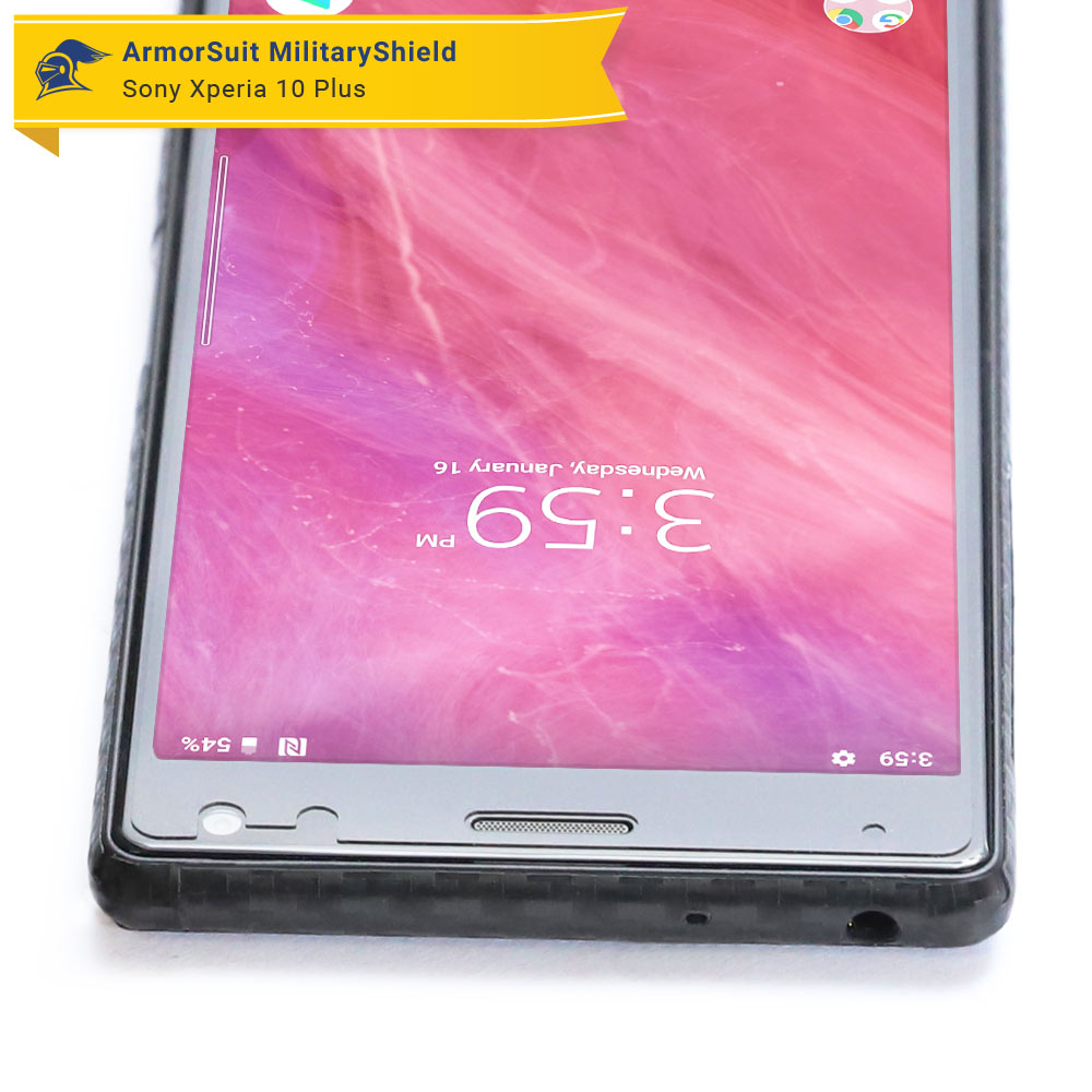 [2-Pack] Sony Xperia 10 Plus Matte Case Friendly Screen Protector