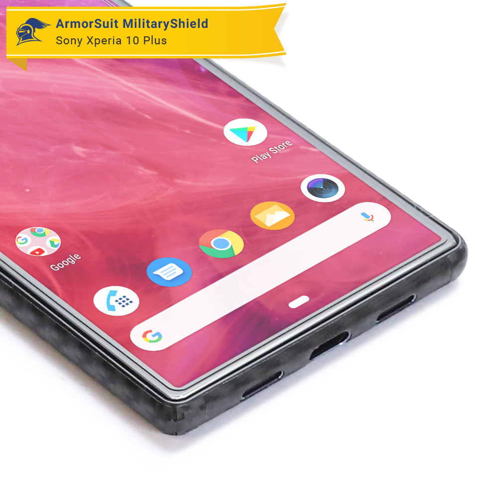 [2-Pack] Sony Xperia 10 Plus Matte Case Friendly Screen Protector