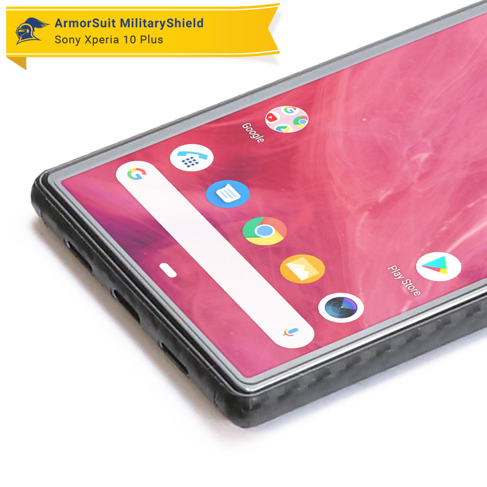 [2-Pack] Sony Xperia 10 Plus Matte Case Friendly Screen Protector