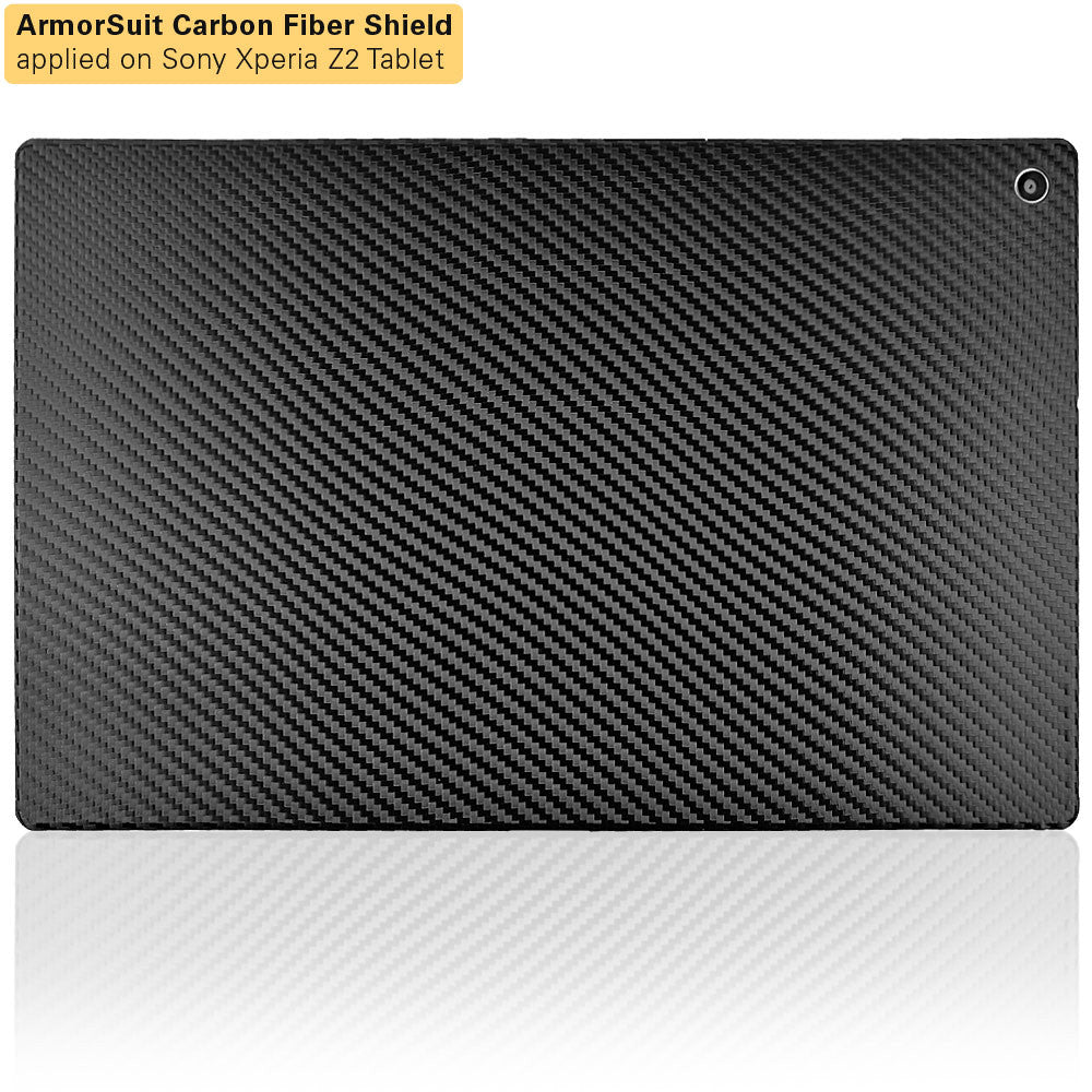 Sony Xperia Tablet Z2 Screen Protector + Black Carbon Fiber Film Protector