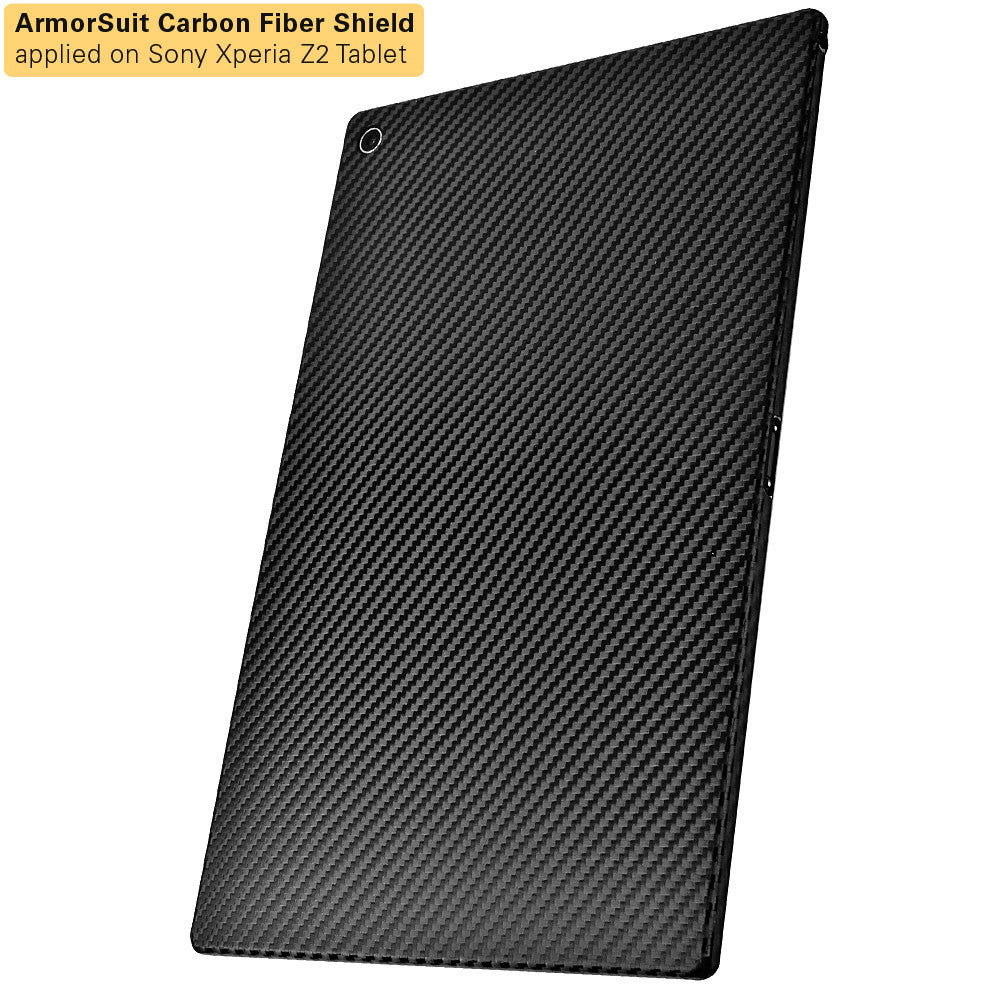 Sony Xperia Tablet Z2 Screen Protector + Black Carbon Fiber Film Protector