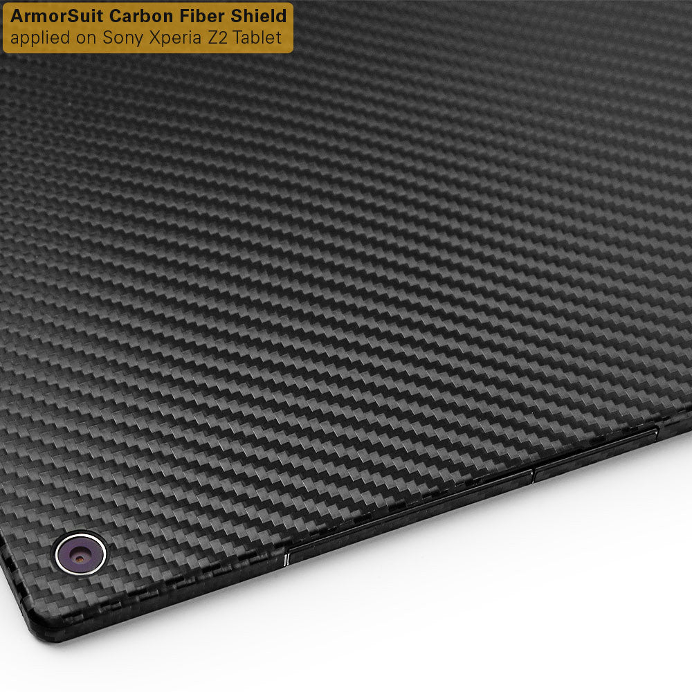Sony Xperia Tablet Z2 Screen Protector + Black Carbon Fiber Film Protector