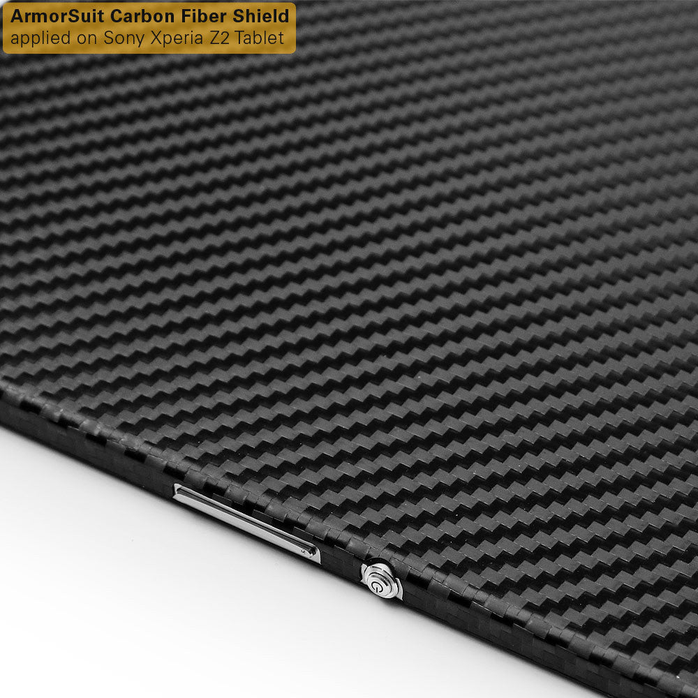 Sony Xperia Tablet Z2 Screen Protector + Black Carbon Fiber Film Protector