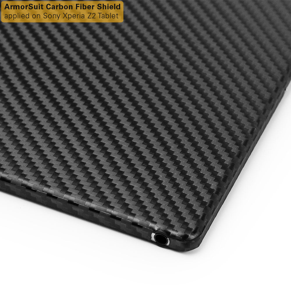 Sony Xperia Tablet Z2 Screen Protector + Black Carbon Fiber Film Protector