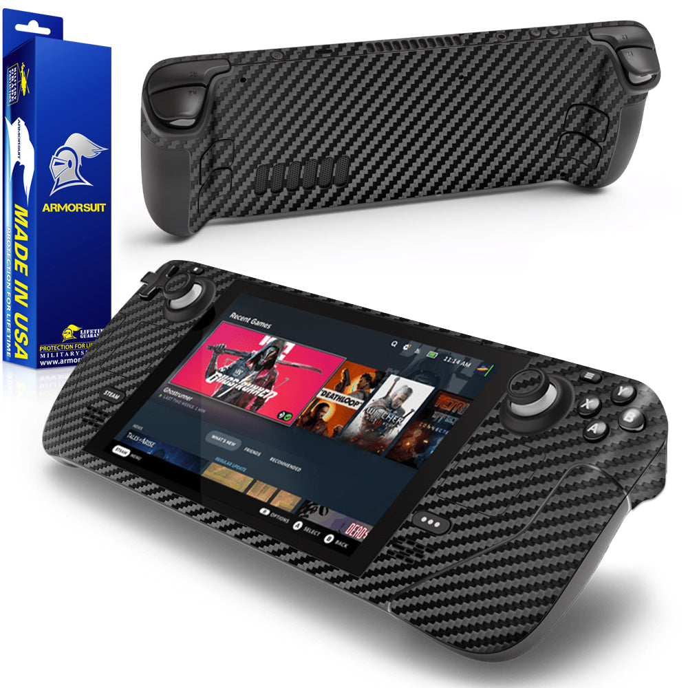 ArmorSuit MilitaryShield Screen Protector + Full Wrap Skin for Steam Deck 7in" (64gb, 256gb Only)