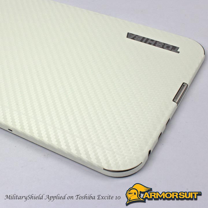 Toshiba Excite 10 Screen Protector + White Carbon Fiber Film Protector