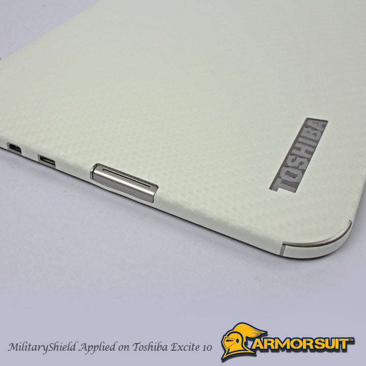 Toshiba Excite 10 Screen Protector + White Carbon Fiber Film Protector