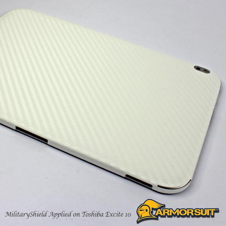 Toshiba Excite 10 Screen Protector + White Carbon Fiber Film Protector